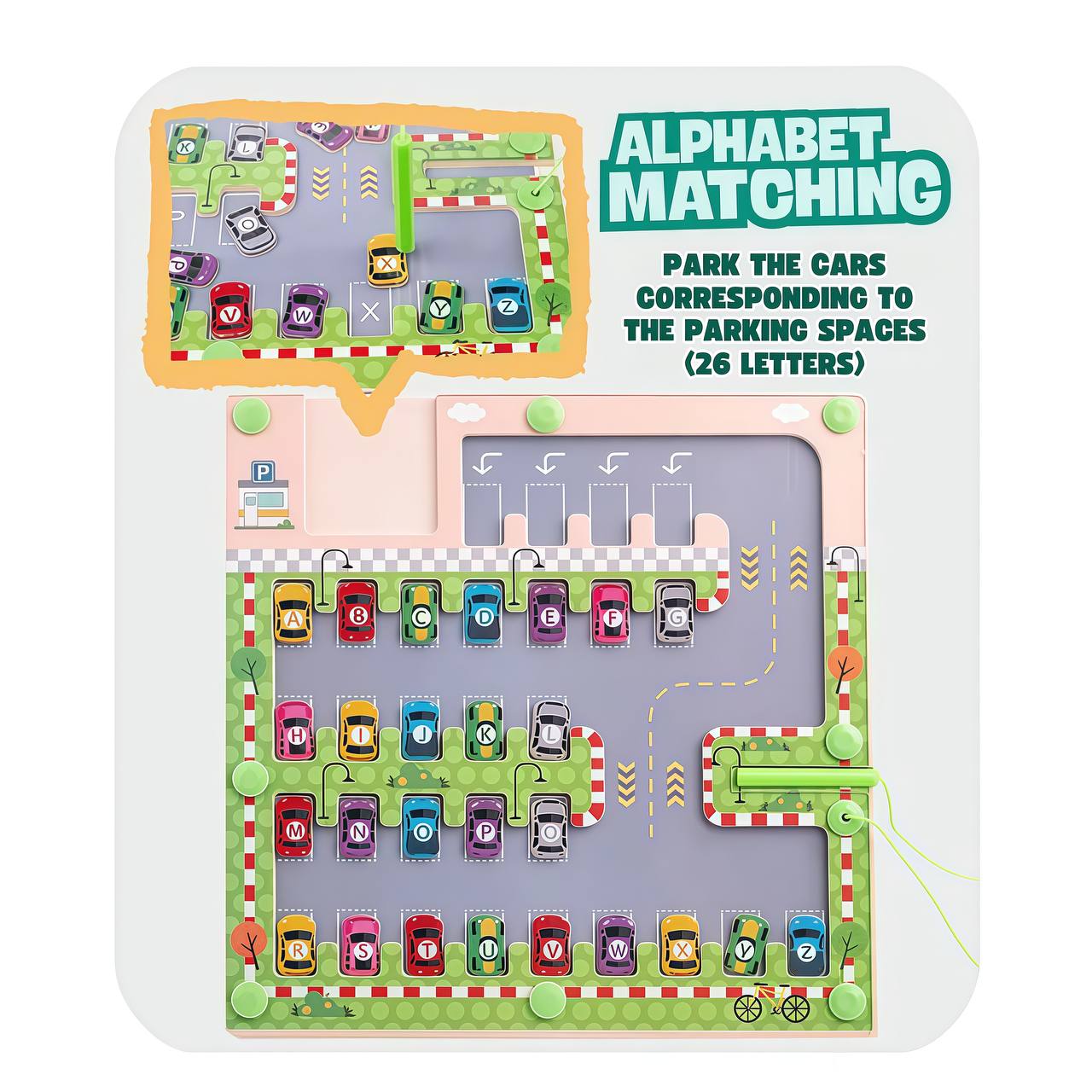 Preschool kids using Montessori magnetic maze at home for early learning