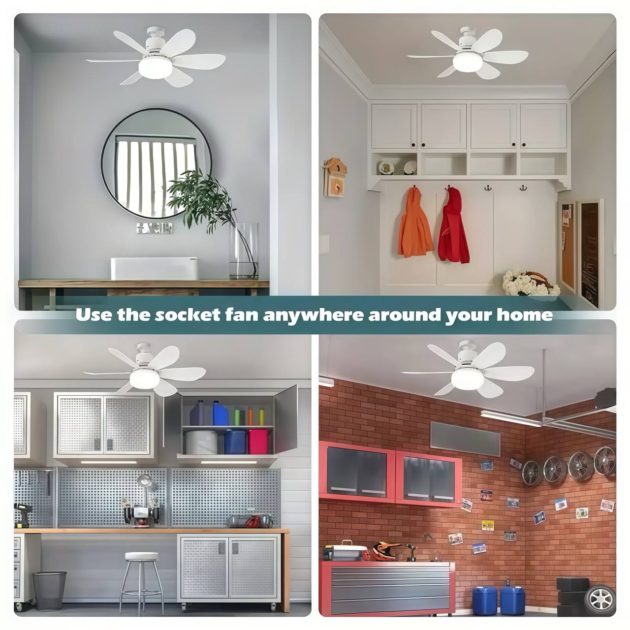 2-IN-1 PORTABLE CEILING FAN & LIGHT With Remote Control