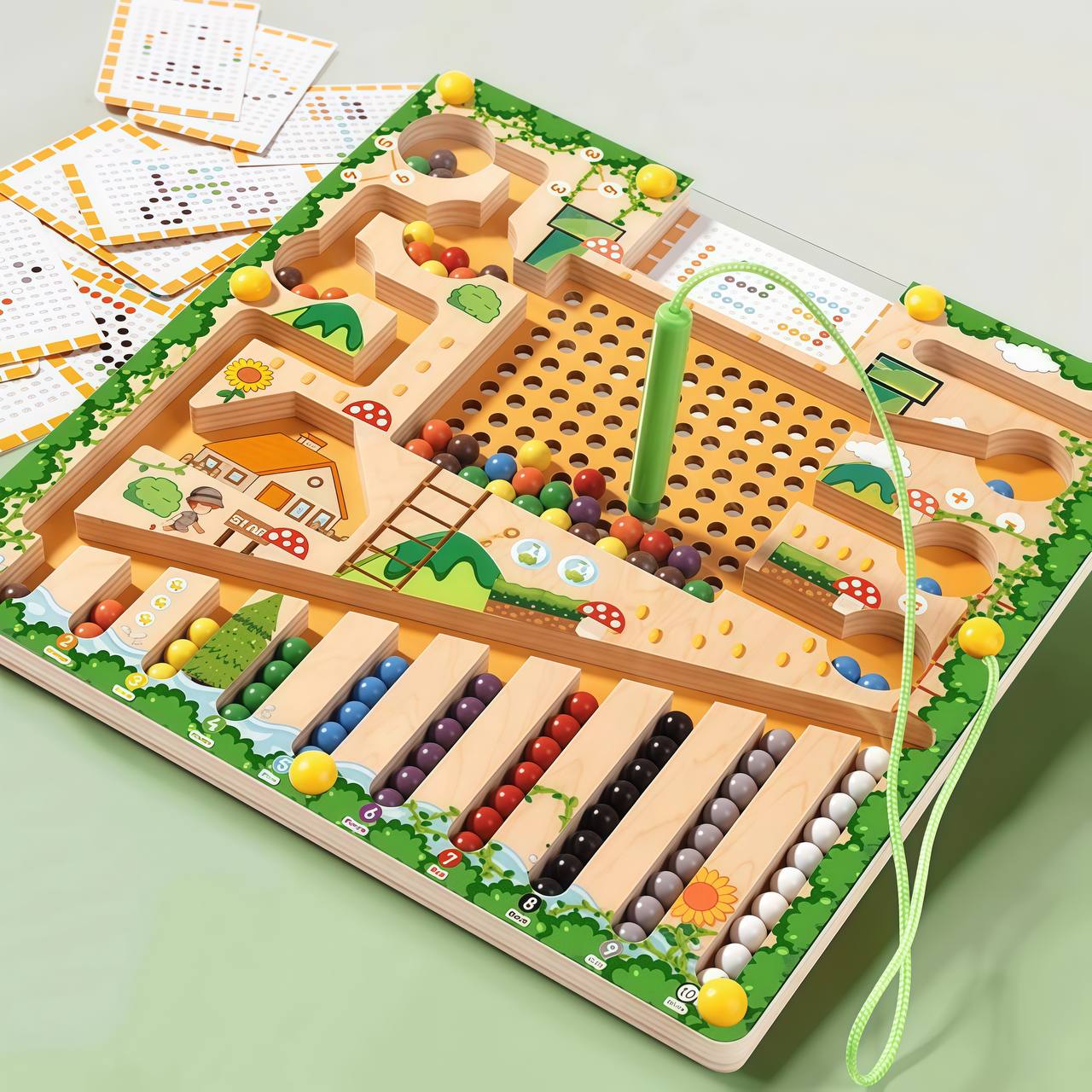 Box packaging of TinkerTots Montessori magnetic toy set for kids ages 2 to 6