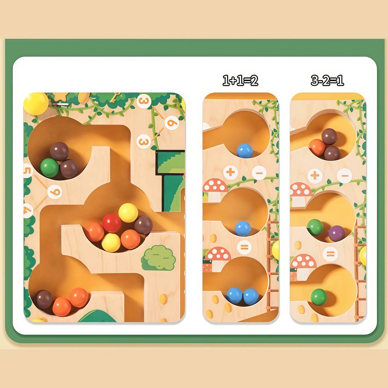 Children holding magnetic pen and using it to trace path in Montessori toy maze
