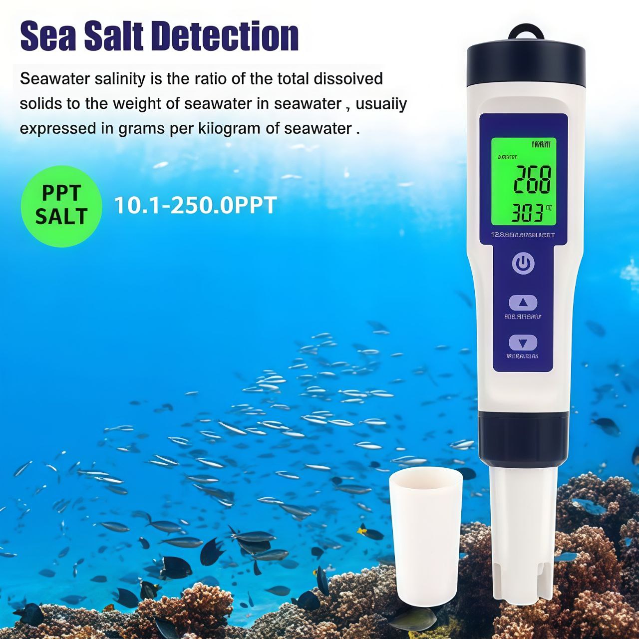 7-in-1 Digital Pool Salt & pH Tester