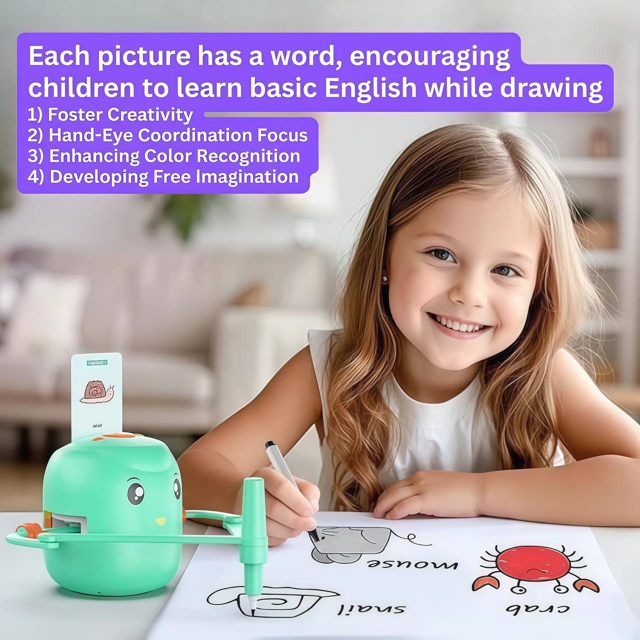 Children'S Interactive Education Painting Robot