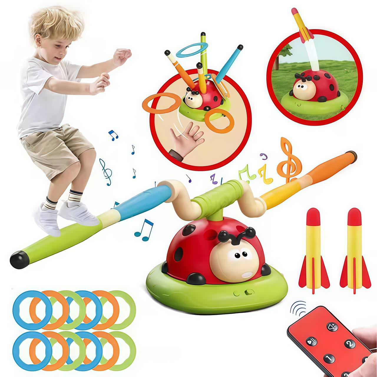 Ladybug 2-in-1 Jumping Toss Toy