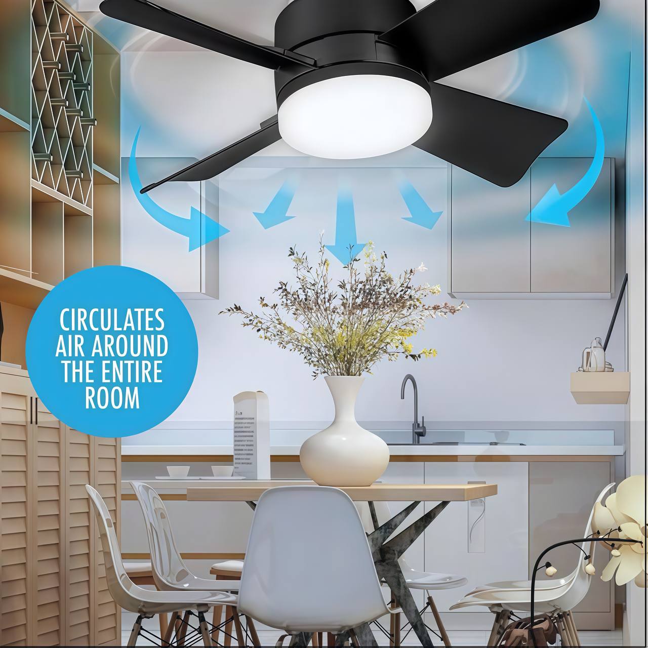 2-IN-1 PORTABLE CEILING FAN & LIGHT With Remote Control