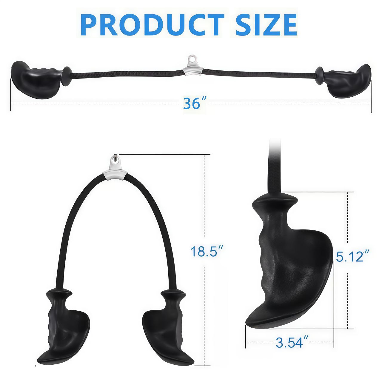 Ergonomic Handle Triceps Training Cord