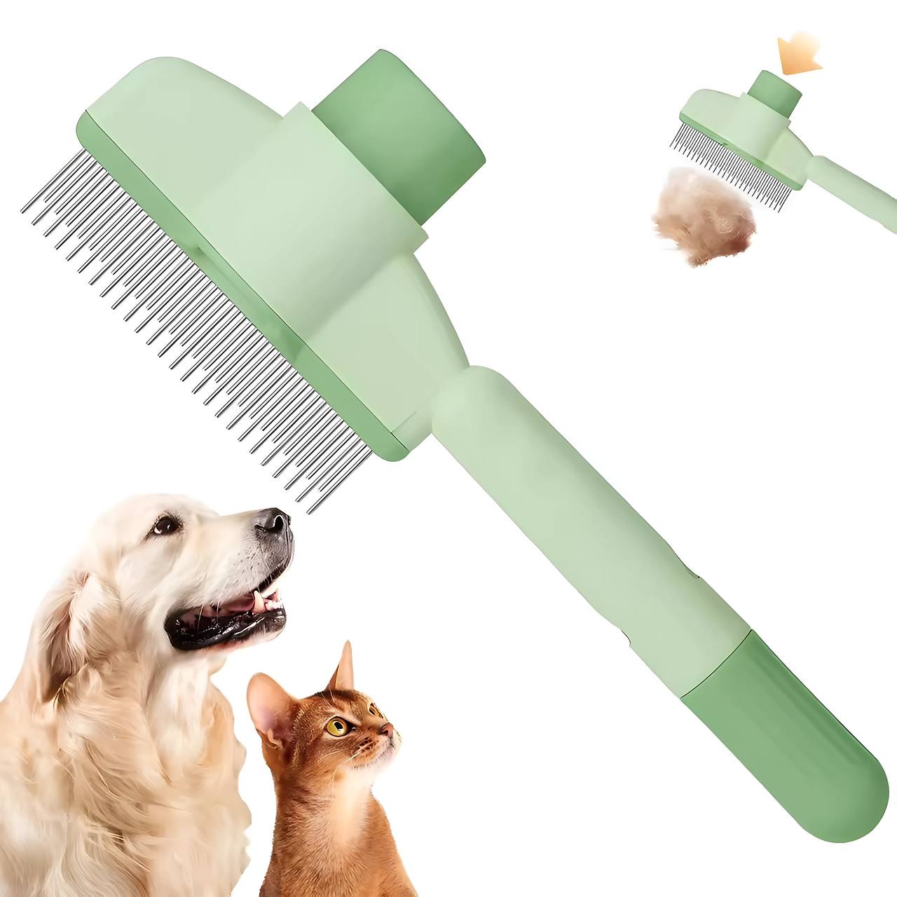 Self-cleaning Pet Flea Comb Grooming Brush