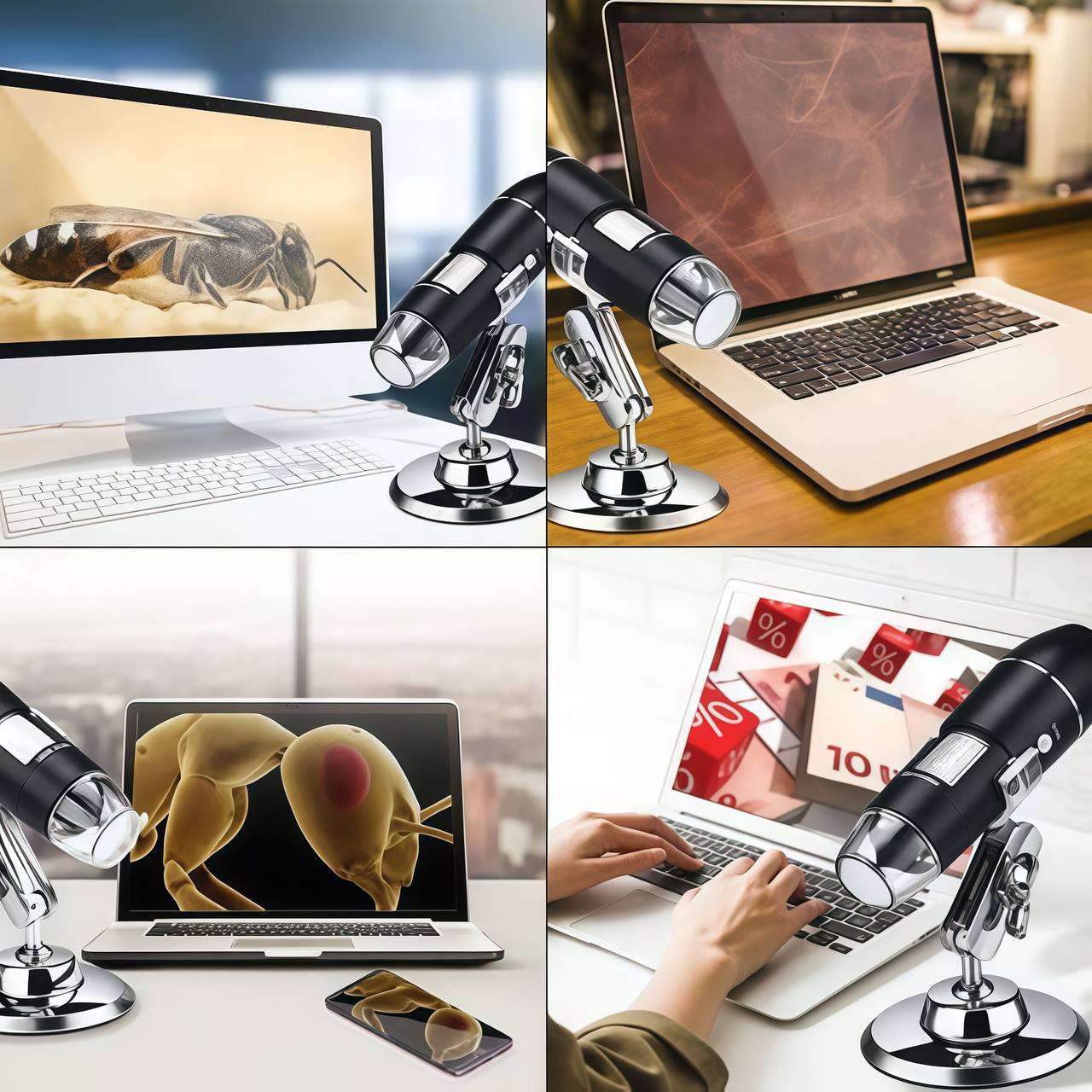 Digital HD Microscope 50x-1600x Magnification (PC & Phone Connectable)