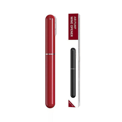 Compact wine opener in red and navy blue, side-by-side