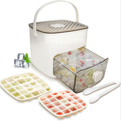 Portable Ice Maker with Lid and Storage Box