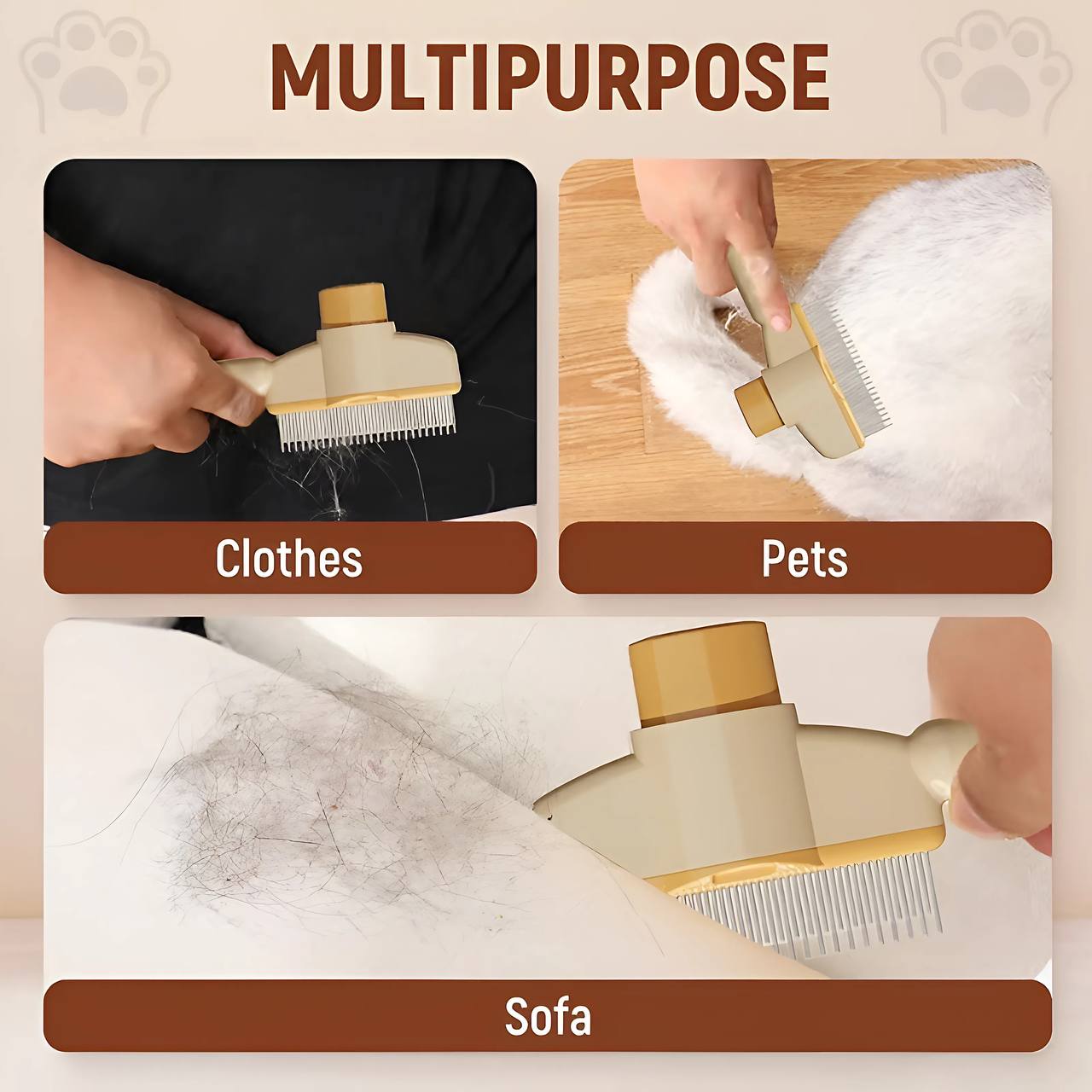 Self-cleaning Pet Flea Comb Grooming Brush