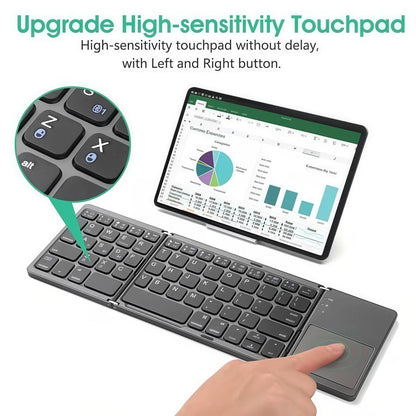 Foldable Bluetooth Keyboard with Touchpad