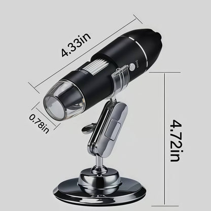 Digital HD Microscope 50x-1600x Magnification (PC & Phone Connectable)