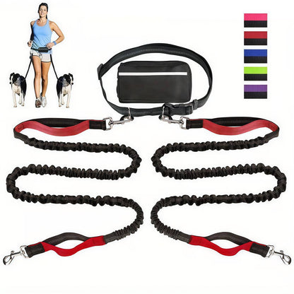 Hands Free Dog Leash with Zipper Pouch