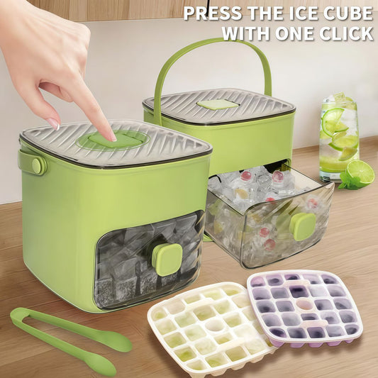 Portable Ice Maker with Lid and Storage Box