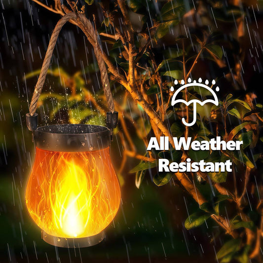 Flickering Flame Solar Lantern Light
