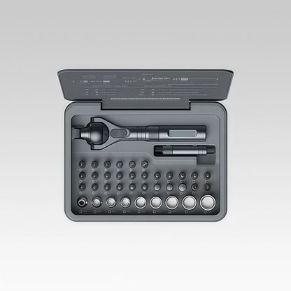 RS2 40-in-1 Ratchet Screwdriver Set 45-Tooth Precision 180° Universal Ratchet Head Suitable For Home Improvement And Craft Projects Repair Set