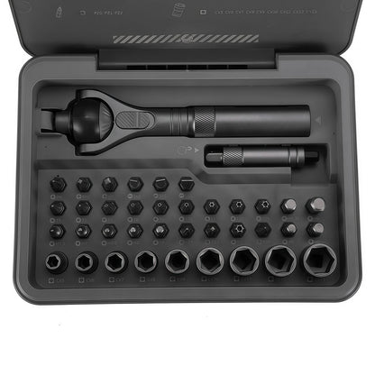 RS2 40-in-1 Ratchet Screwdriver Set 45-Tooth Precision 180° Universal Ratchet Head Suitable For Home Improvement And Craft Projects Repair Set