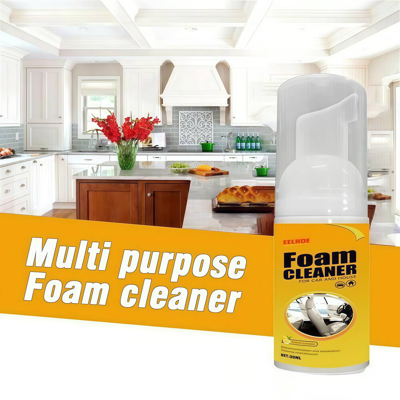 Home Cleaning Foam Cleaner Spray Multi-purpose Anti-aging Cleaner Tools for Car Interiors or Home Appliance