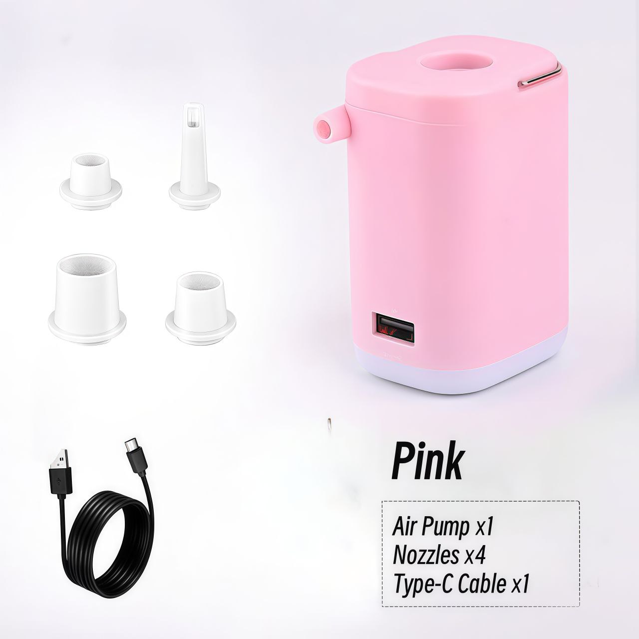 Mini Portable Air Pump with Light