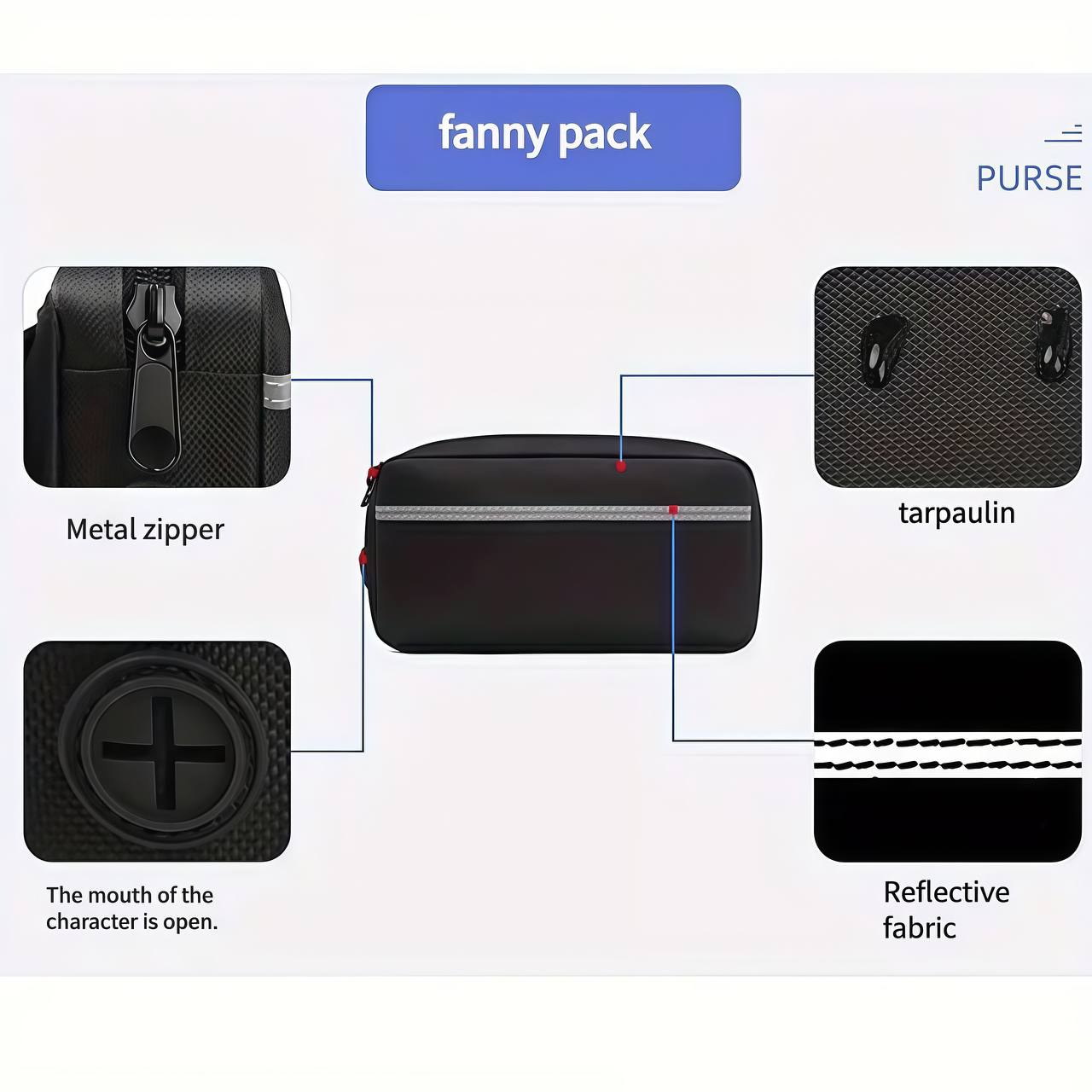 Hands Free Dog Leash with Zipper Pouch