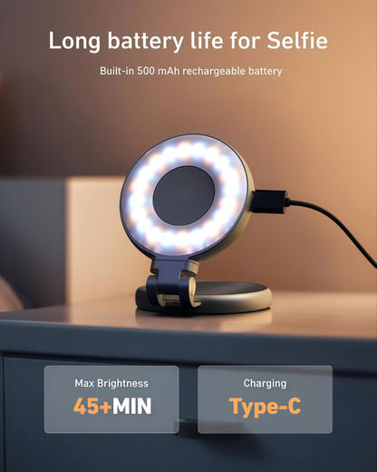 NEW TELESIN Smartphone Fill Light Mini Magnetic Selfie Light Tricolor Adjustable Brightness For iphone Light