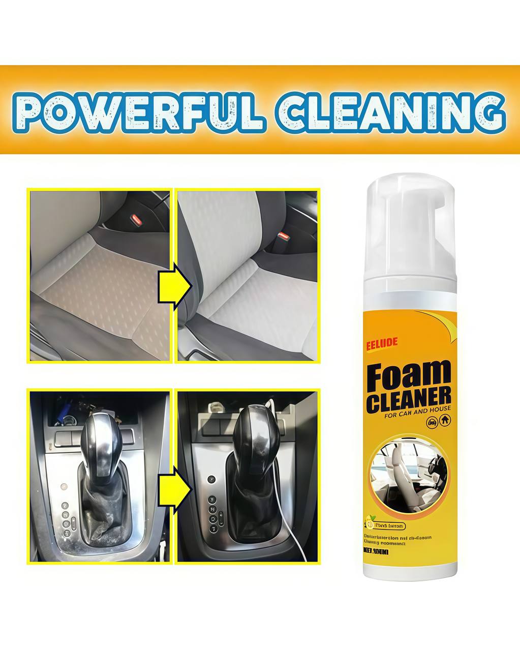 Home Cleaning Foam Cleaner Spray Multi-purpose Anti-aging Cleaner Tools for Car Interiors or Home Appliance