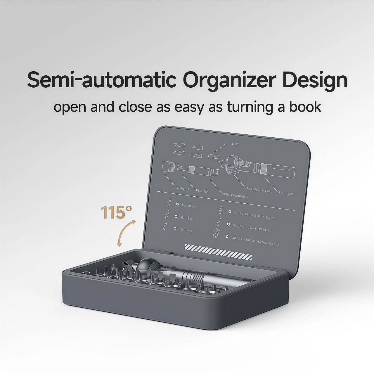 RS2 40-in-1 Ratchet Screwdriver Set 45-Tooth Precision 180° Universal Ratchet Head Suitable For Home Improvement And Craft Projects Repair Set