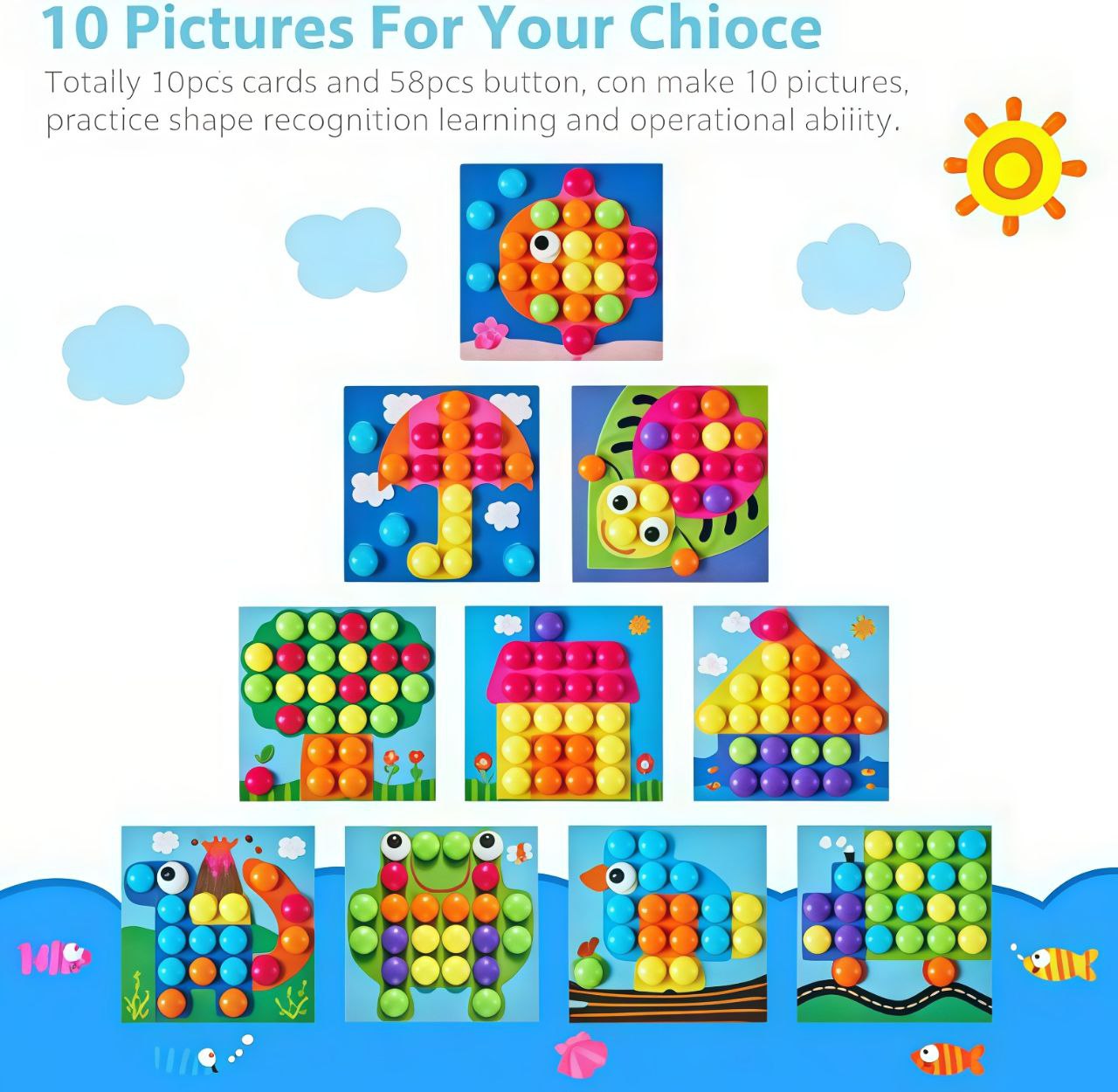 Button Art Toys for Toddlers