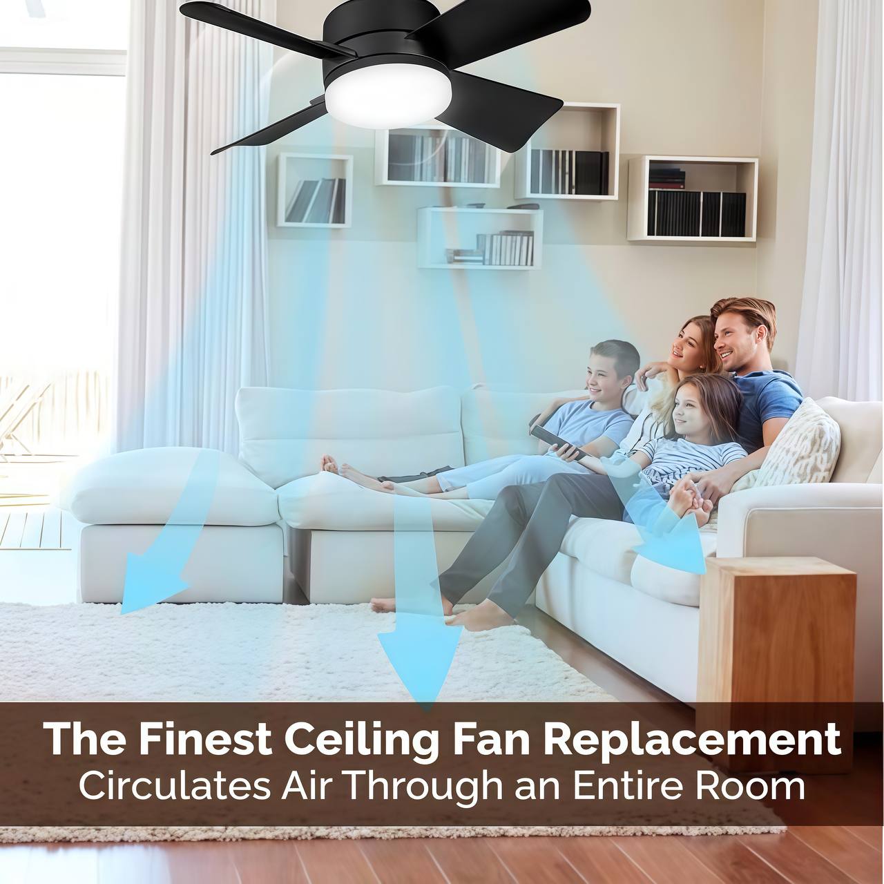 2-IN-1 PORTABLE CEILING FAN & LIGHT With Remote Control