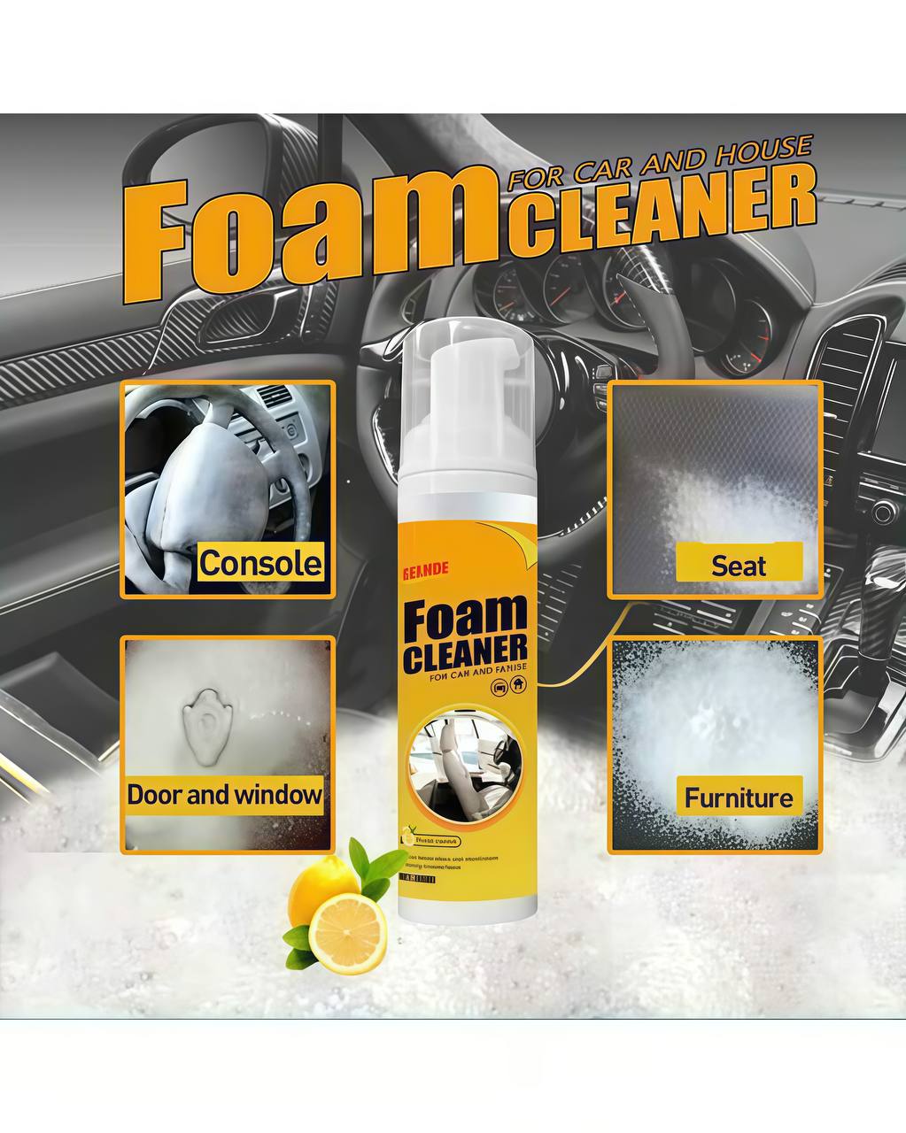 Home Cleaning Foam Cleaner Spray Multi-purpose Anti-aging Cleaner Tools for Car Interiors or Home Appliance