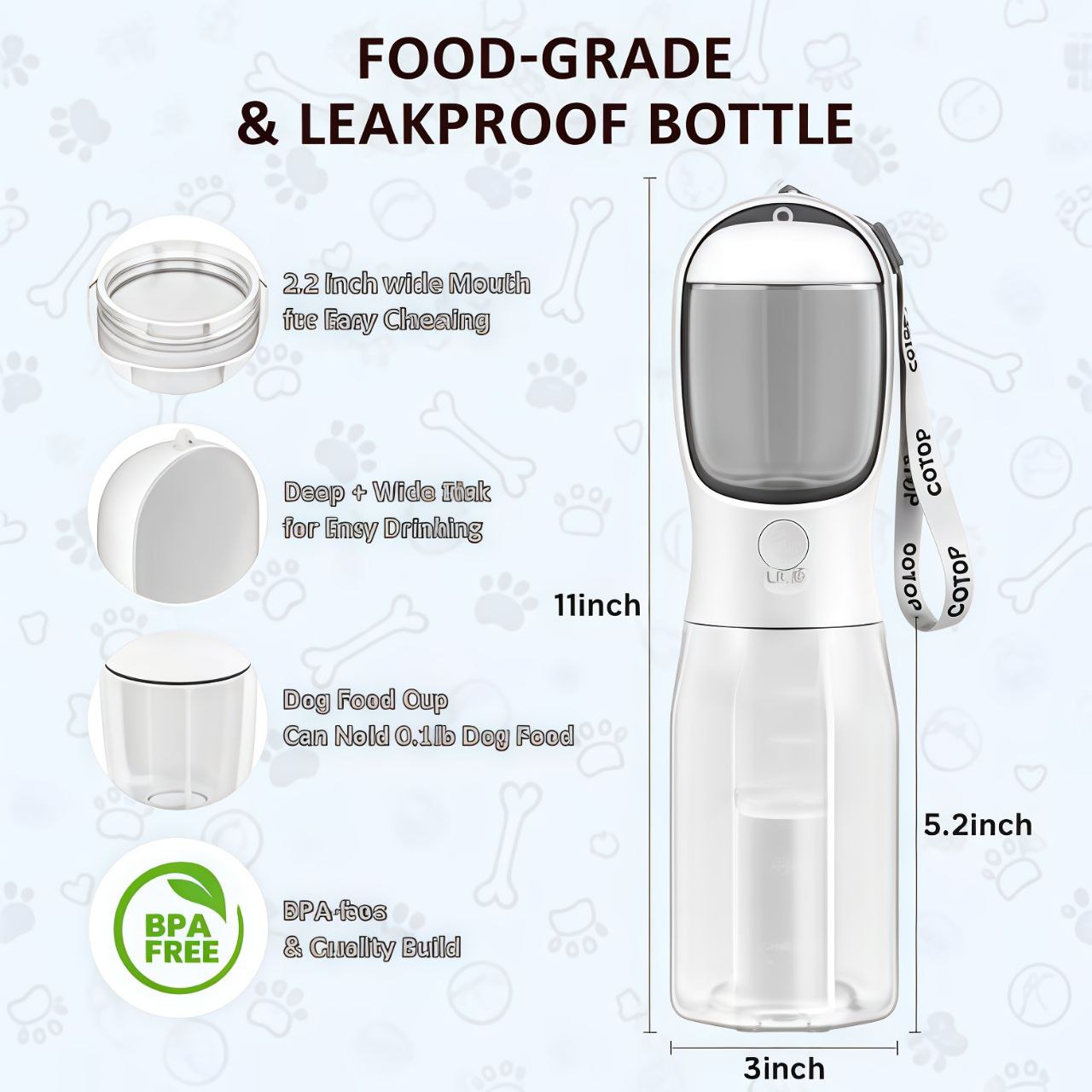 3-in-1 Dog Water Bottle