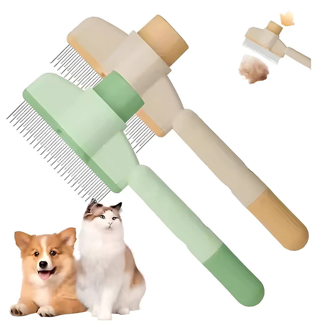 Self-cleaning Pet Flea Comb Grooming Brush
